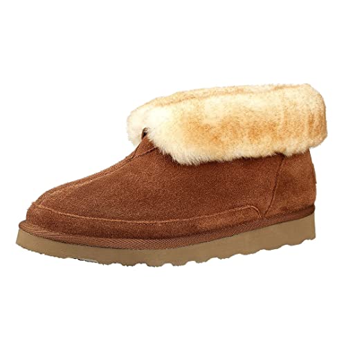 PAMIR Herren Schaffell Stiefel Hausschuhe Indoor Outdoor Stiefeletten mit Memory Foam, Allspice, 42.5 EU PAMIR Herren Schaffell Stiefel Hausschuhe Indoor Outdoor Stiefeletten mit Memory Foam, Allspice, 42.5 EU von PAMIR