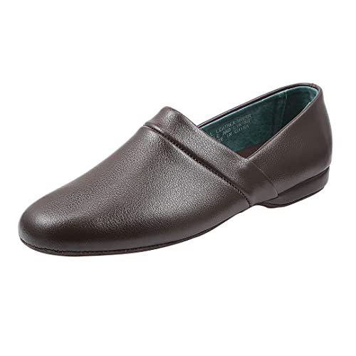 PAMIR Herren Hausschuhe Opera aus echtem Leder mit Memory Foam Innensohle und Leder-Laufsohle, Braun (braun), 42.5 EU Weit PAMIR Herren Hausschuhe Opera aus echtem Leder mit Memory Foam Innensohle und Leder-Laufsohle, Braun (braun), 42.5 EU Weit von PAMIR