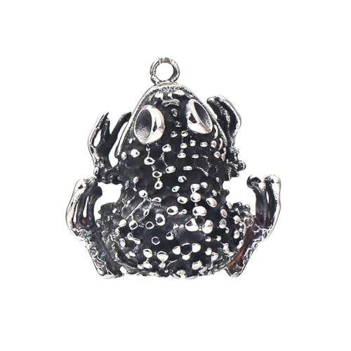 PAMTER Herren Kröten-Anhänger Halskette Edelstahl Frosch Tier-Persönlichkeit Vintage Hip-Hop-Schmuck Schwarz ohne Kette PAMTER Herren Kröten-Anhänger Halskette Edelstahl Frosch Tier-Persönlichkeit Vintage Hip-Hop-Schmuck Schwarz ohne Kette von PAMTIER