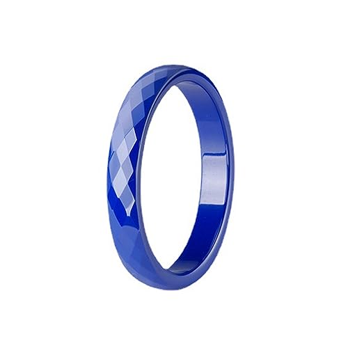 PAMTIER Damen Verlobung Diamant Geformt Keramik Ring Blau Größe 54 (17.2) von PAMTIER