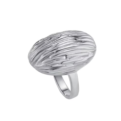 PAMTIER Damen Edelstahl Klassischer Retro Trend Raffinierter Persönlichkeitsring Silber Größe 65 (20.7) von PAMTIER