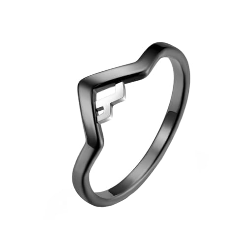 PAMTIER Herren Edelstahl-Minimalistischer Eleganter Einzigartiger Design Zweifarbenring Schwarz Größe 62(19.7) von PAMTIER