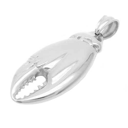 PAMTIER Herren Edelstahl Retro Klassisch Trendy Punk Krabbenklauen Halskette Silber von PAMTIER