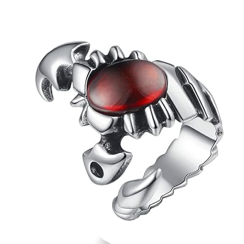 PAMTIER Herren Edelstahl Vintage Klassischer Bully Punk Skorpion Ring Silber Größe 68 (21.6) von PAMTIER