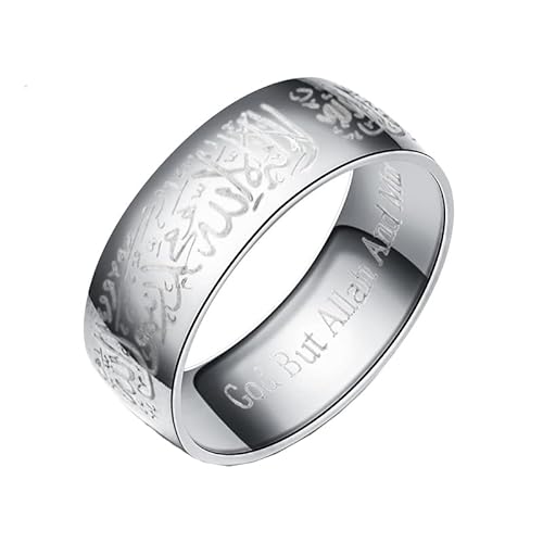 PAMTIER Herren Klassisches Design Ring Edelstahl Schmuck Band Silber Größe 62 (19.7) von PAMTIER