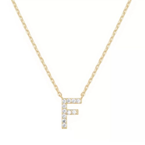 PAMTIER Initial Halsketten für Frauen A-Z Buchstabe Name Gold Plated Edelstahl Zirkonia Anhänger Personalisiert Statement Zartes Klein Alphabet Charm Elegant Zierlich Schmuck Gold Brief F PAMTIER Initial Halsketten für Frauen A-Z Buchstabe Name Gold Plated Edelstahl Zirkonia Anhänger Personalisiert Statement Zartes Klein Alphabet Charm Elegant Zierlich Schmuck Gold Brief F von PAMTIER
