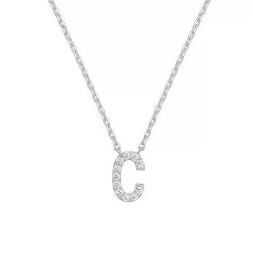 PAMTIER Initial Halsketten für Frauen A-Z Buchstabe Name Gold Plated Edelstahl Zirkonia Anhänger Personalisiert Statement Zartes Klein Alphabet Charm Elegant Zierlich Schmuck Silber Brief C PAMTIER Initial Halsketten für Frauen A-Z Buchstabe Name Gold Plated Edelstahl Zirkonia Anhänger Personalisiert Statement Zartes Klein Alphabet Charm Elegant Zierlich Schmuck Silber Brief C von PAMTIER