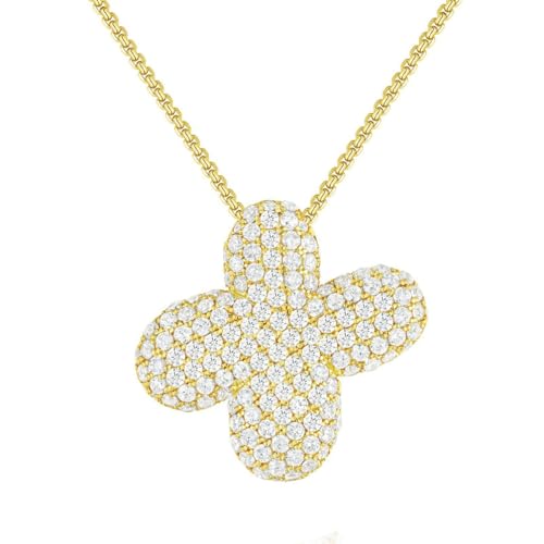 PAMTIER Initial Ketten für Frauen A-Z Anhänger Gold/Silver Plated Cubic Zirconia Edelstahl Chunky Kette Delicate Alphabet Kette Buchstabe Schmuck Gold Brief X von PAMTIER