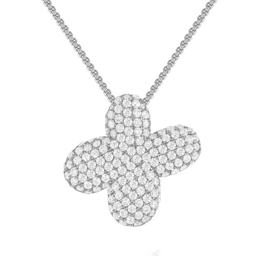 PAMTIER Initial Ketten für Frauen A-Z Anhänger Gold/Silver Plated Cubic Zirconia Edelstahl Chunky Kette Delicate Alphabet Kette Buchstabe Schmuck Silber Brief X von PAMTIER