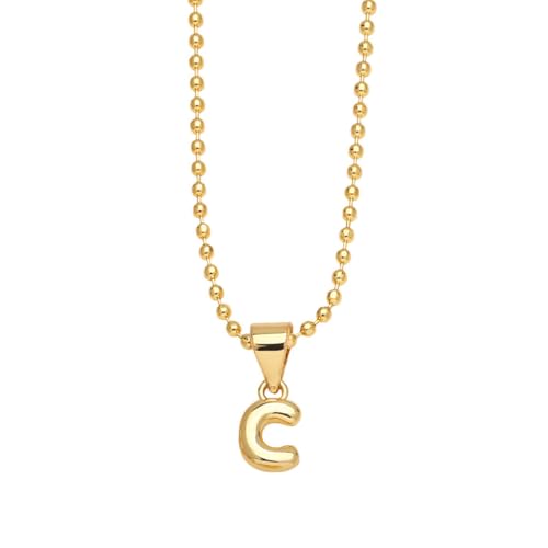 PAMTIER Initial Ketten für Frauen A-Z Anhänger Gold Plated Simple Edelstahl Delicate Alphabet Kette Cute Buchstabe Schmuck Gold Brief C von PAMTIER
