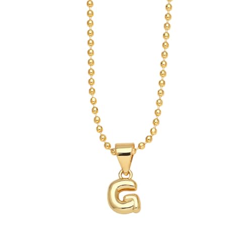 PAMTIER Initial Ketten für Frauen A-Z Anhänger Gold Plated Simple Edelstahl Delicate Alphabet Kette Cute Buchstabe Schmuck Gold Brief G von PAMTIER