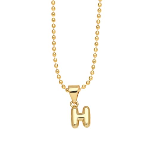 PAMTIER Initial Ketten für Frauen A-Z Anhänger Gold Plated Simple Edelstahl Delicate Alphabet Kette Cute Buchstabe Schmuck Gold Brief H von PAMTIER