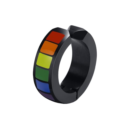 PAMTIER LGBT Unisex Edelstahl Regenbogen Persönlichkeit Trend Temperament Exquisit Ohrring Schwarz Non Pierced PAMTIER LGBT Unisex Edelstahl Regenbogen Persönlichkeit Trend Temperament Exquisit Ohrring Schwarz Non Pierced von PAMTIER