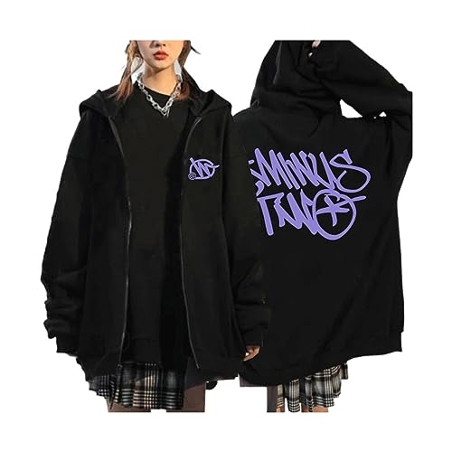 PAMUT Minus Two Hoodie Y2K Kleidung Kapuzenpulli Minus Two Harajuku Männer Frauen Styles Hip Hop Oversized Sweatshirt Streetwear Mode von PAMUT