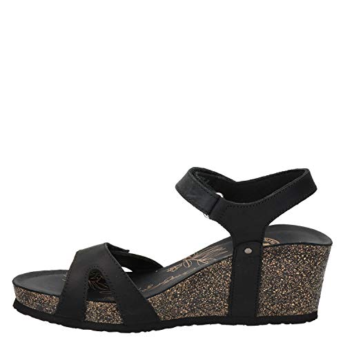 Panama Jack Damen Julia Basics Offene Sandalen mit Keilabsatz, Schwarz (Black), 36 EU von Panama Jack