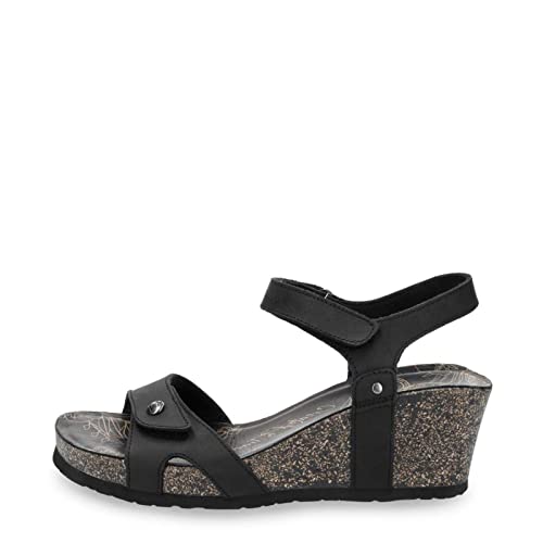 Panama Jack Damen Julia Basics Offene Sandalen mit Keilabsatz, Schwarz (Black), 40 EU von Panama Jack
