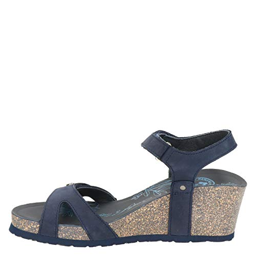 Panama Jack Damen Julia Basics Riemchensandalen, Blau (Marino B10), 37 EU von Panama Jack