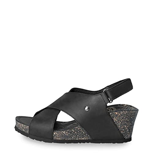 Panama Jack Damen Valeska Basics Riemchensandalen, Schwarz (Negro B2), 38 EU von Panama Jack