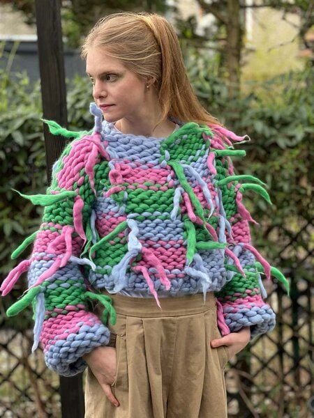 PANAPUFA 100% MERINO Strickjacke aus Merinowolle LAS VEGAS von PANAPUFA