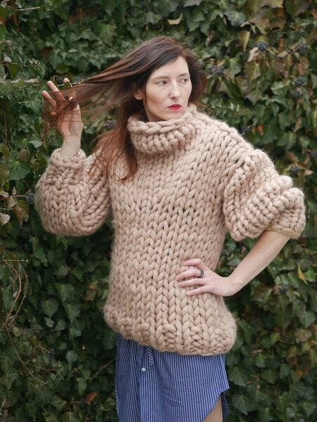 PANAPUFA 100% WOLLE chunky strickpullover PANAPUFA 100% WOLLE chunky strickpullover von PANAPUFA