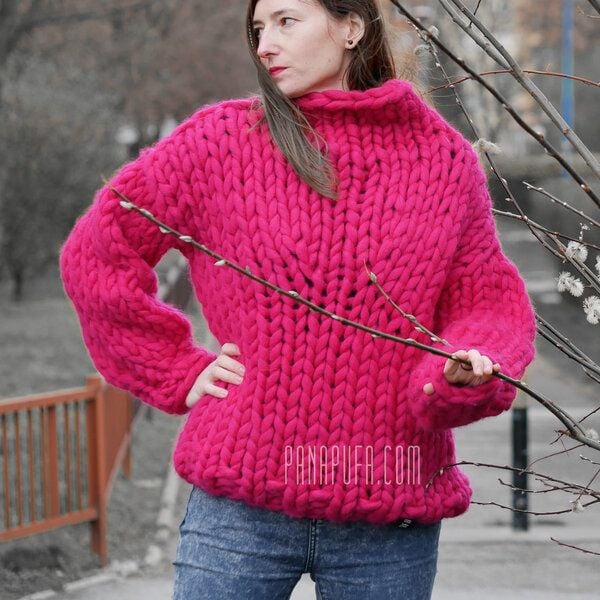 PANAPUFA 100% WOLLE chunky strickpullover PANAPUFA 100% WOLLE chunky strickpullover von PANAPUFA