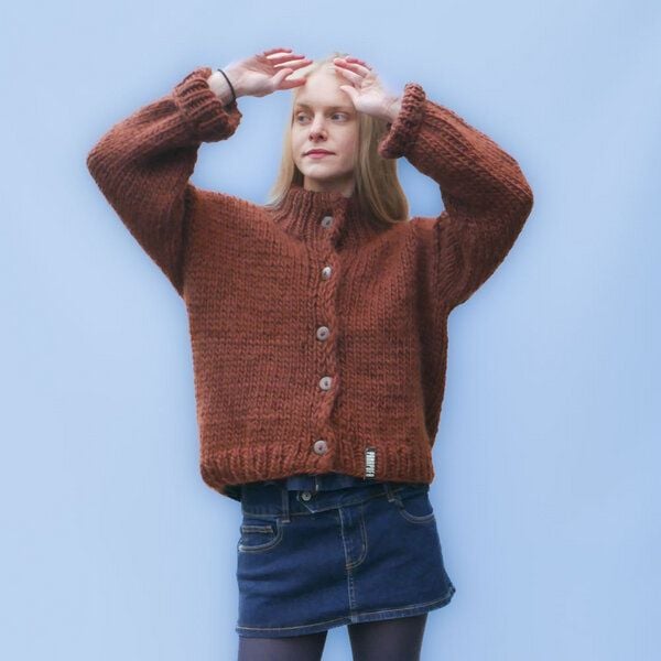 PANAPUFA Chunky Strickjacke aus Merinowolle von PANAPUFA