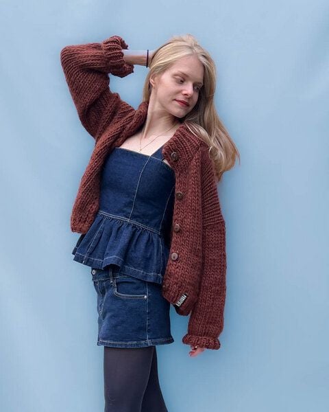 PANAPUFA Chunky Strickjacke aus Merinowolle von PANAPUFA