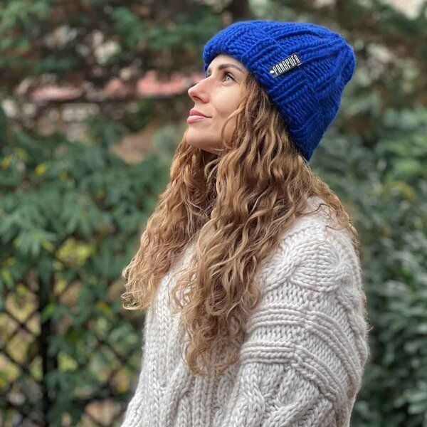 PANAPUFA Handgestrickte Chunky Beanie – 100 % Merinowolle von PANAPUFA