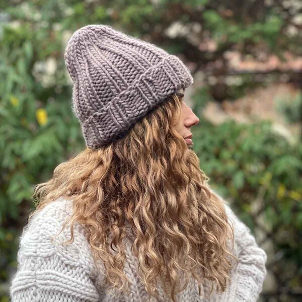 PANAPUFA Handgestrickte Chunky Beanie – 100 % Merinowolle von PANAPUFA