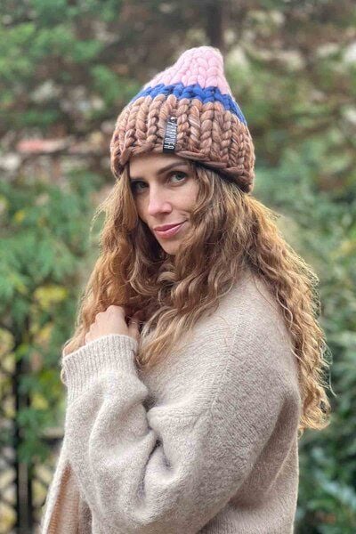 PANAPUFA Handgestrickte Chunky Beanie – 100 % Merinowolle von PANAPUFA