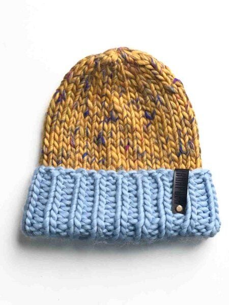 PANAPUFA Handgestrickte Chunky Beanie – Seide Merinowolle von PANAPUFA