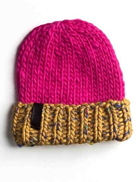 PANAPUFA Handgestrickte Chunky Beanie – Seide Merinowolle von PANAPUFA