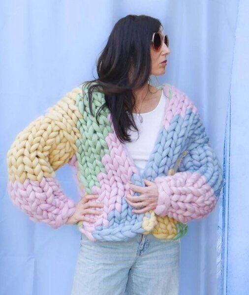 PANAPUFA Strickjacke aus dicker Wolle von PANAPUFA