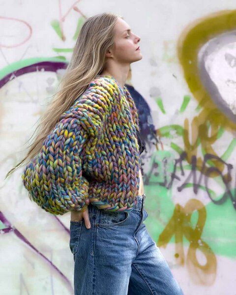 PANAPUFA Strickjacke aus dicker Wolle von PANAPUFA