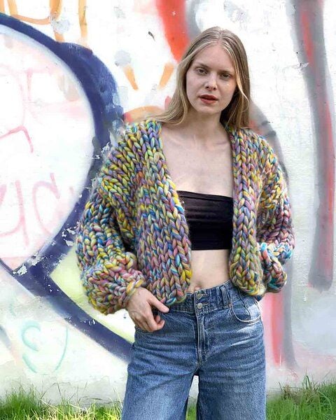 PANAPUFA Strickjacke aus dicker Wolle von PANAPUFA