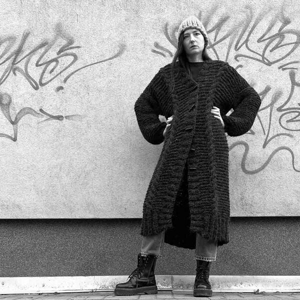 PANAPUFA lange Strickjacke aus Merinowolle von PANAPUFA