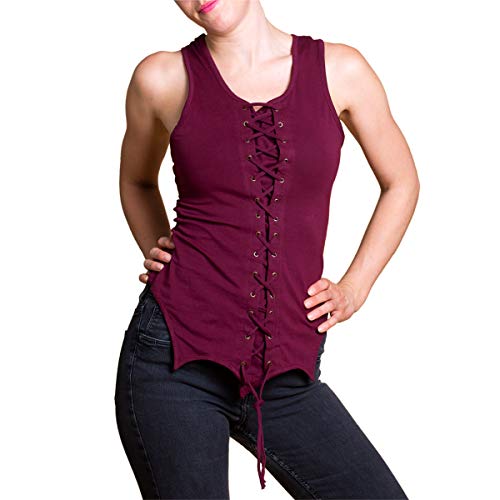 PANASIAM Women Top Akali 4625 Cotton M in Bordeaux-red von PANASIAM