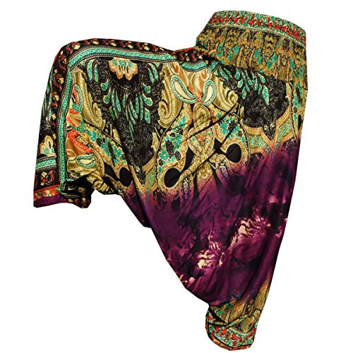 PANASIAM Aladin Batik Pants, L Batik in Purple von PANASIAM