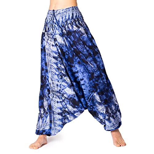 PANASIAM Aladin Batik Pants, L Blue von PANASIAM