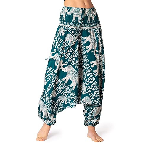 PANASIAM Aladin Pants, Chang, Elefant Turquoise L von PANASIAM
