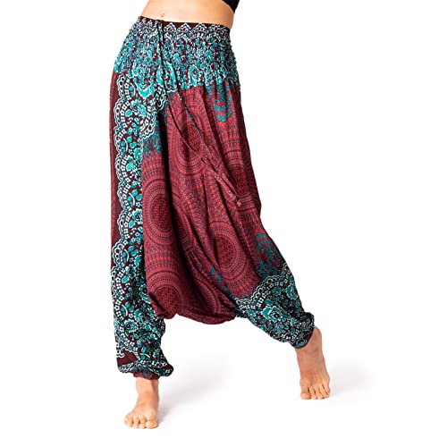 PANASIAM Aladin Pants Mandala 5, bordeauxred XL von PANASIAM