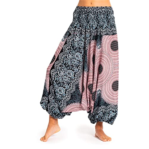 PANASIAM Aladin Pants Mandala 2, Black n White L von PANASIAM