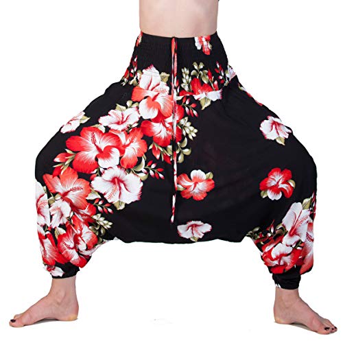 PANASIAM Aladin Pants, Hibiscus, in Dark red, L von PANASIAM