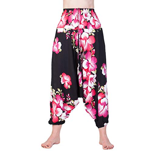 PANASIAM Aladin Pants, Hibiscus, in red, L von PANASIAM