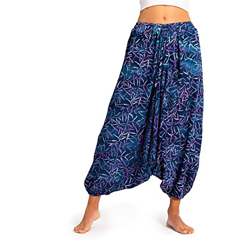 PANASIAM Aladin Pants B015 Bluetone Bambooleaf, M von PANASIAM