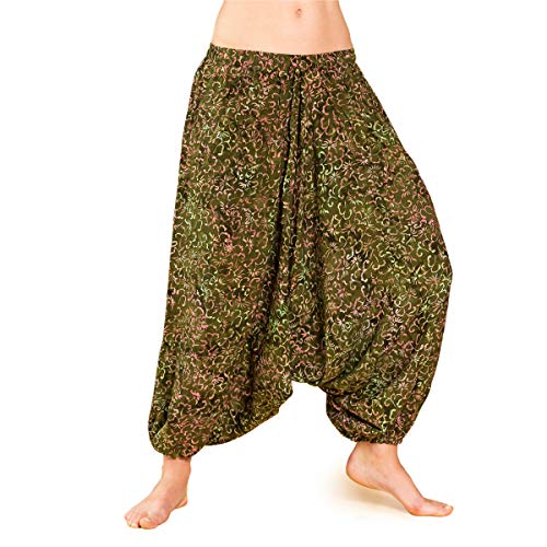 PANASIAM Aladin Pants B202 Green Flower von PANASIAM