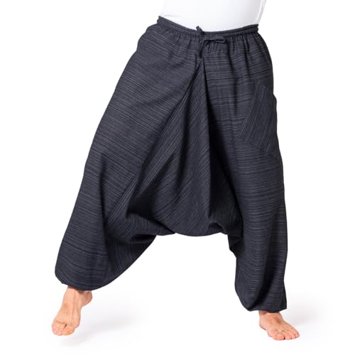 PANASIAM Aladin Pants Cotton 'Lini', Black, L von PANASIAM