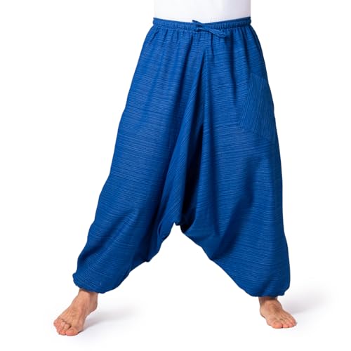 PANASIAM Aladin Pants Cotton 'Lini', Blue, L von PANASIAM