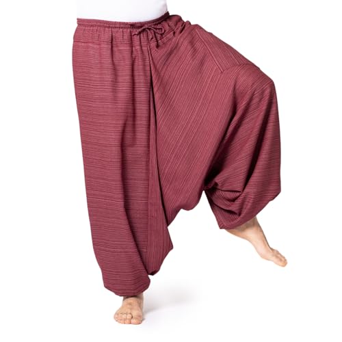 PANASIAM Aladin Pants Cotton 'Lini', Bordeaux red, L von PANASIAM