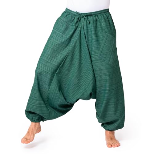 PANASIAM Aladin Pants Cotton 'Lini', Green, L von PANASIAM